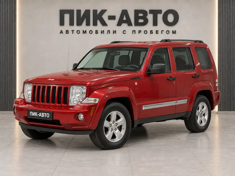 Jeep Cherokee 2008 — с пробегом, внедорожник, красный, вид спереди