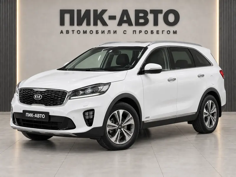 Kia Sorento Prime 2018 — с пробегом, внедорожник, белый, вид спереди