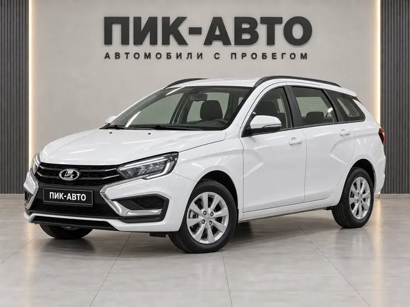 Lada Vesta 2023 — с пробегом, универсал, белый, вид спереди