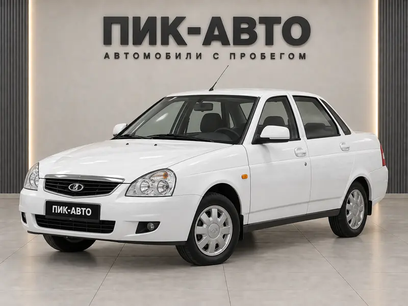 Lada Priora 2012 — с пробегом, седан, белый, вид спереди
