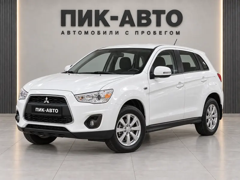 Mitsubishi ASX 2014 — с пробегом, внедорожник, белый, вид спереди