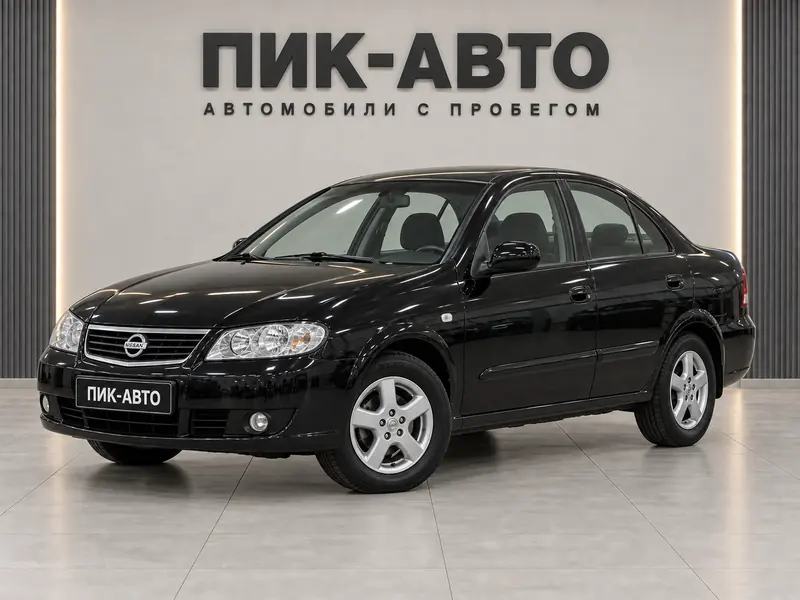 Nissan Almera 2006 — с пробегом, седан, черный, вид спереди