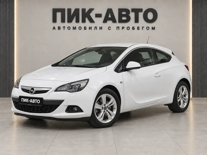 Opel Astra GTC 2013 — с пробегом, хэтчбек, белый, вид спереди