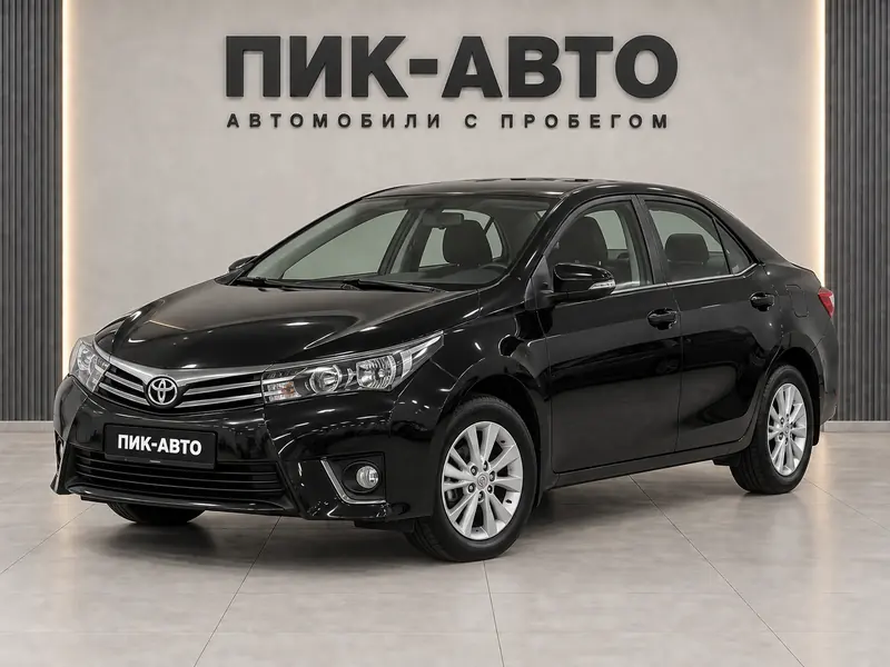 Toyota Corolla 2013 — с пробегом, седан, черный, вид спереди