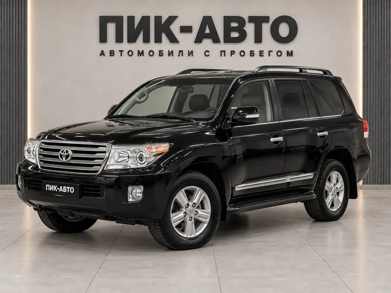 Toyota Land Cruiser 200 2015 — с пробегом, внедорожник, черный, вид спереди