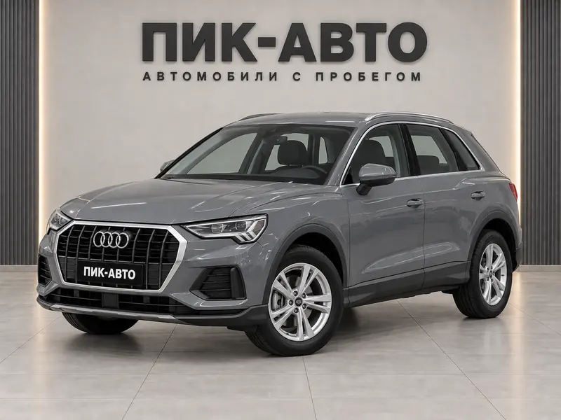 Audi Q3 2026 — новый, внедорожник, серый, вид спереди
