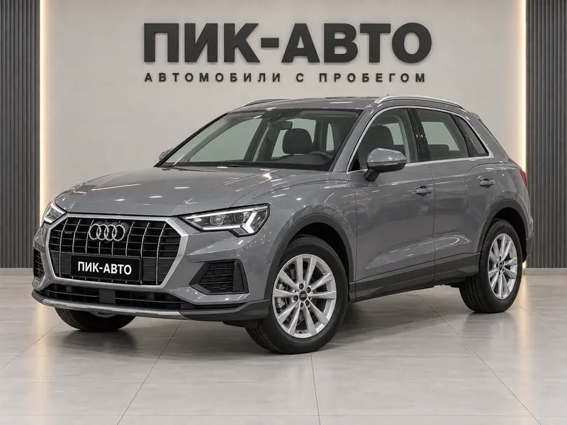 Audi Q3 2026 — новый, внедорожник, серый, вид спереди