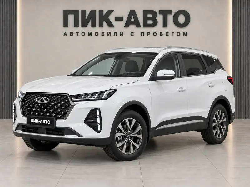Chery Tiggo 7 Pro Max 2024 — с пробегом, внедорожник, белый, вид спереди
