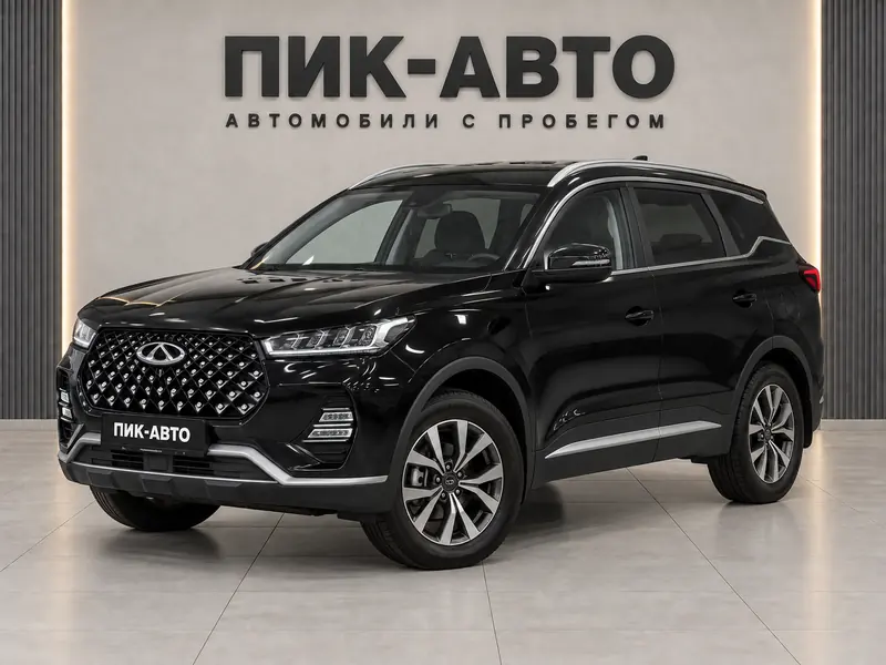 Chery Tiggo 7 Pro 2022 — с пробегом, внедорожник, черный, вид спереди