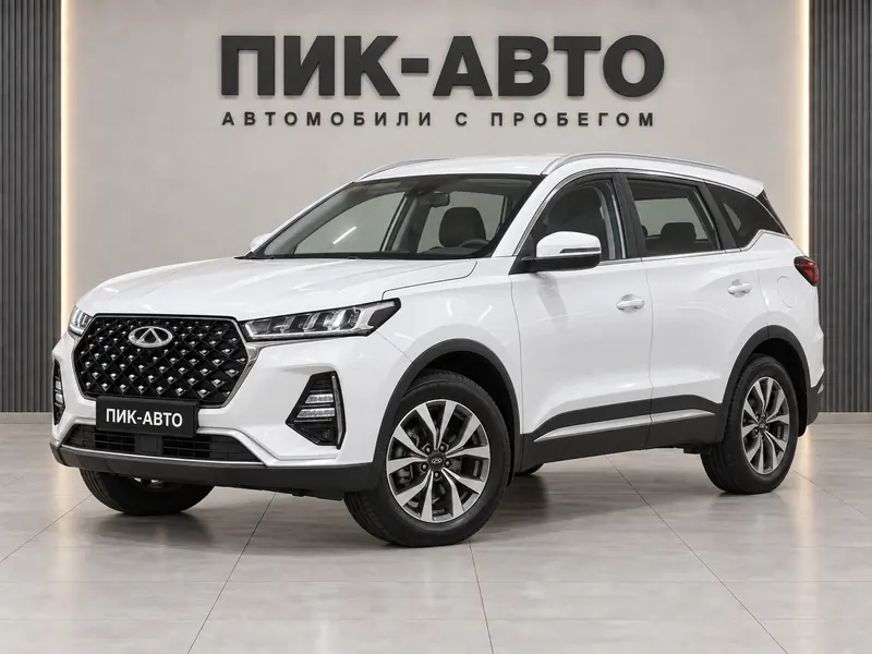 Chery Tiggo 7 Pro 2023 — с пробегом, внедорожник, белый, вид спереди