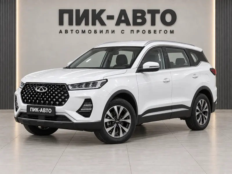 Chery Tiggo 7 Pro 2023 — с пробегом, внедорожник, белый, вид спереди