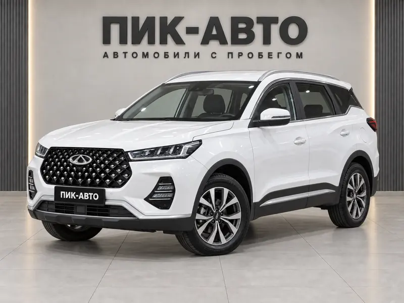 Chery Tiggo 7 Pro 2023 — с пробегом, внедорожник, белый, вид спереди