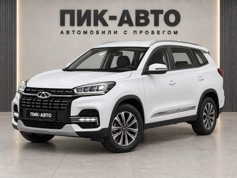 Chery Tiggo 8 2023 — с пробегом, внедорожник, белый, вид спереди