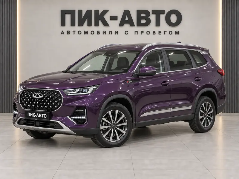 Chery Tiggo 8 Pro 2021 — с пробегом, внедорожник, фиолетовый, вид спереди