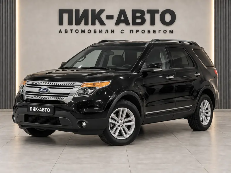 Ford Explorer 2013 — с пробегом, внедорожник, черный, вид спереди