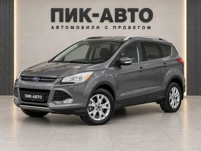 Ford Kuga 2016 — с пробегом, внедорожник, серый, вид спереди