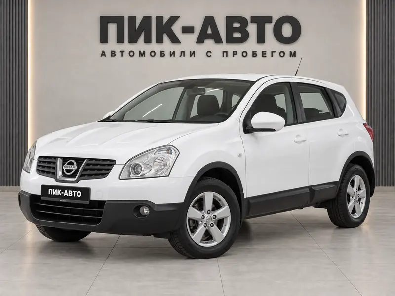 Nissan Qashqai 2009 — с пробегом, внедорожник, белый, вид спереди