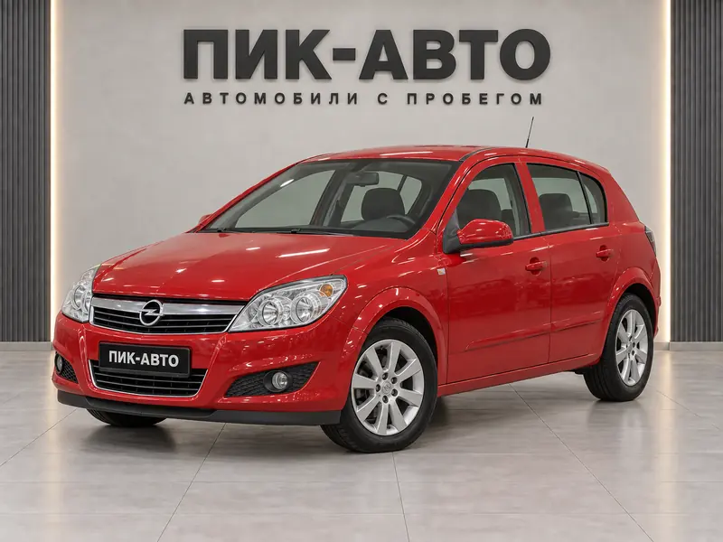 Opel Astra 2008 — с пробегом, хэтчбек, красный, вид спереди