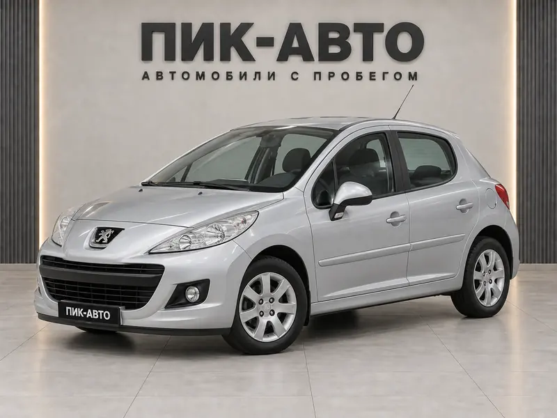 Peugeot 207 2010 — с пробегом, хэтчбек, серебристый, вид спереди