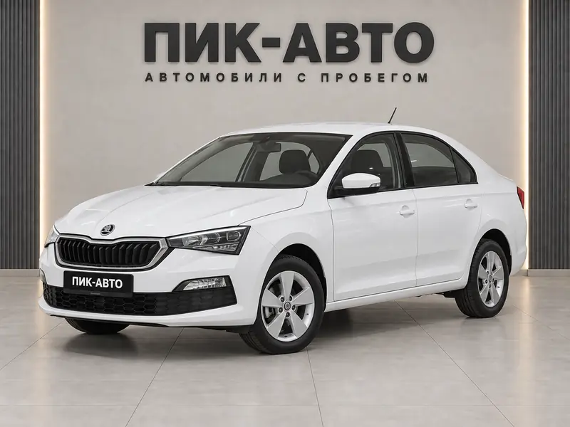 Skoda Rapid 2020 — с пробегом, лифтбек, белый, вид спереди