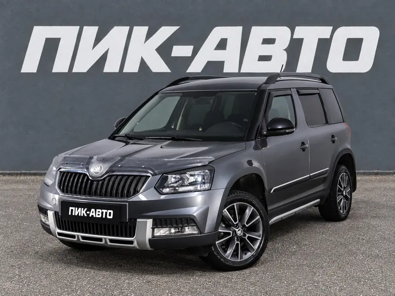 Skoda Yeti 2017 — с пробегом, внедорожник, серый, фото 1