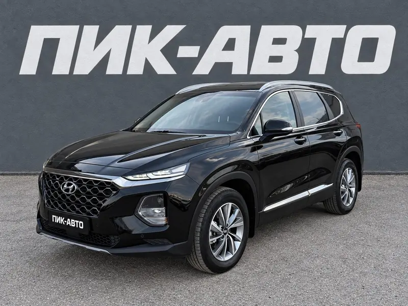 Hyundai Santa Fe 2021 — с пробегом, внедорожник, черный, фото 1