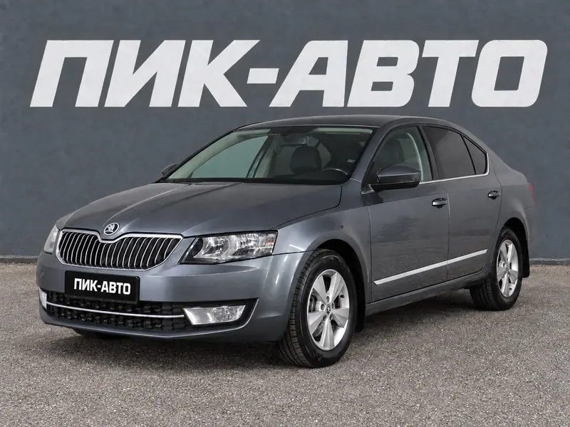 Skoda Octavia 2015 — с пробегом, лифтбек, серый, фото 1