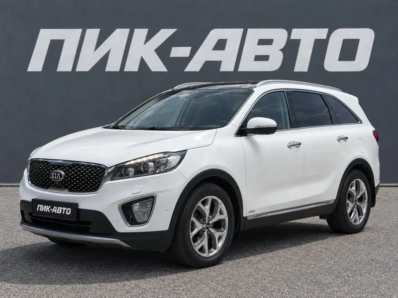 Kia Sorento 2017 — с пробегом, внедорожник, белый, фото 1