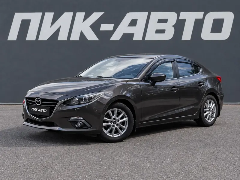 Mazda 3 2016 — с пробегом, седан, серый, фото 1