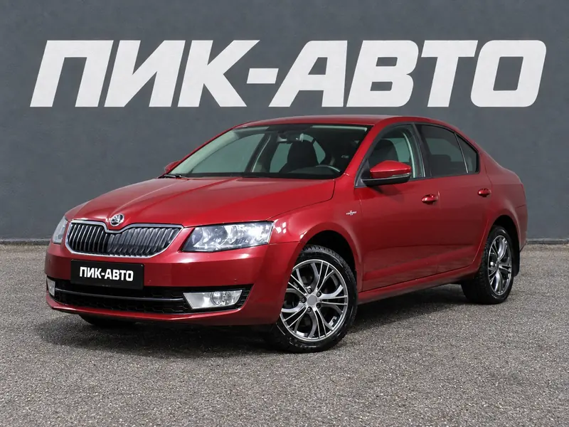 Skoda Octavia 2016 — с пробегом, лифтбек, красный, фото 1