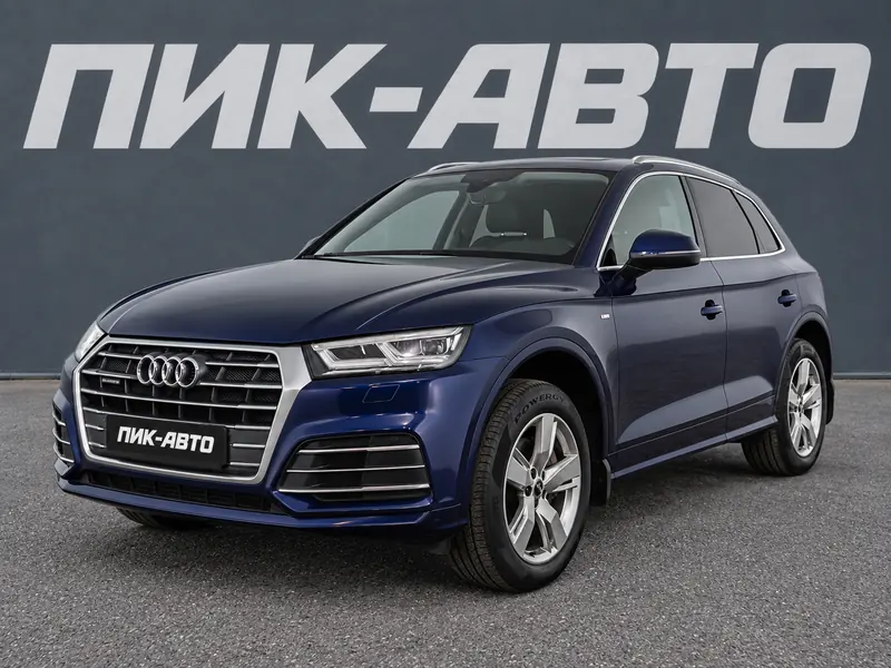 Audi Q5 2018 — с пробегом, внедорожник, синий, фото 1