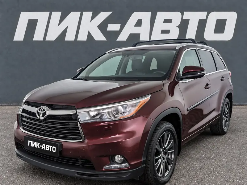 Toyota Highlander 2015 — с пробегом, внедорожник, красный, фото 1