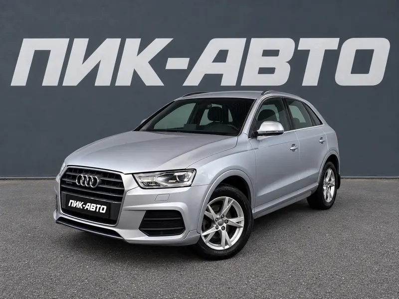 Audi Q3 2017 — с пробегом, внедорожник, серебряный, фото 1