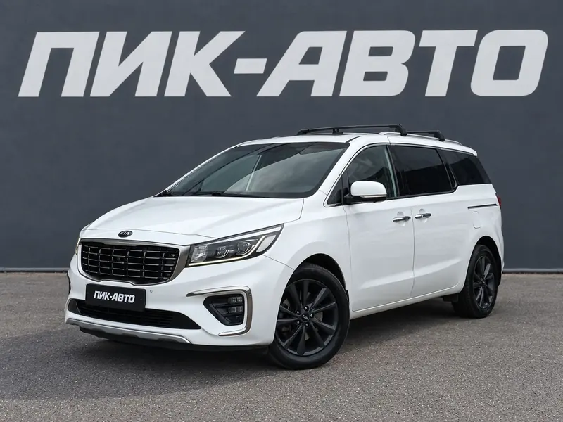 Kia Carnival 2019 — с пробегом, минивэн, белый, фото 1