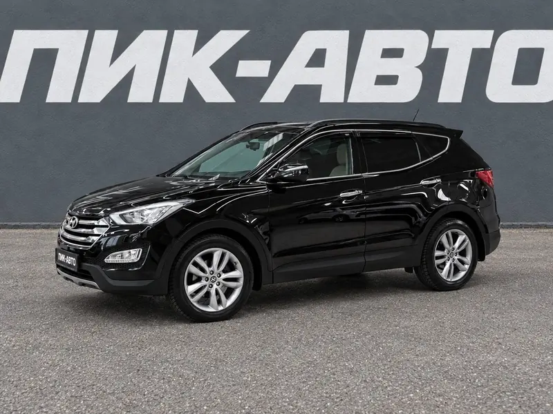 Hyundai Santa Fe 2015 — с пробегом, внедорожник, черный, фото 1