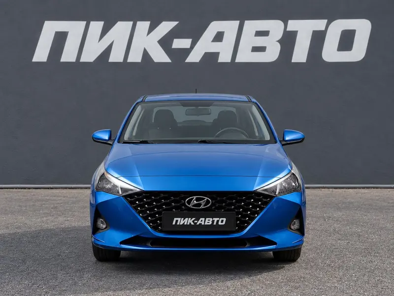 Hyundai Solaris 2022 — с пробегом, седан, синий, фото 1