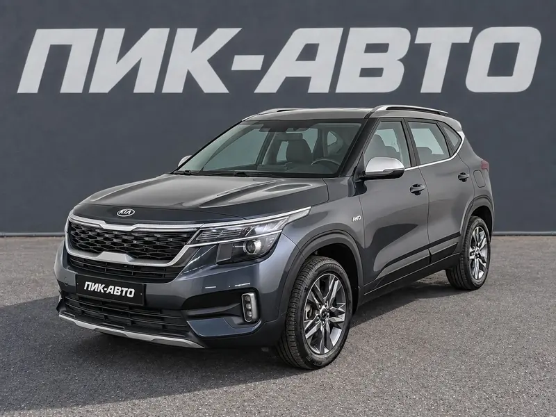 Kia Seltos 2021 — с пробегом, внедорожник, серый, фото 1