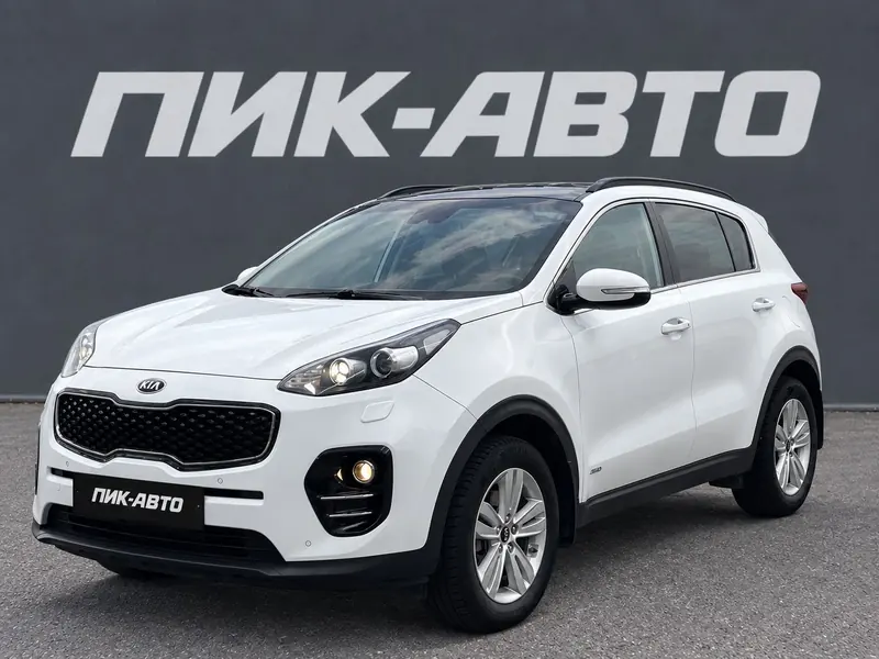 Kia Sportage 2019 — с пробегом, внедорожник, белый, фото 1