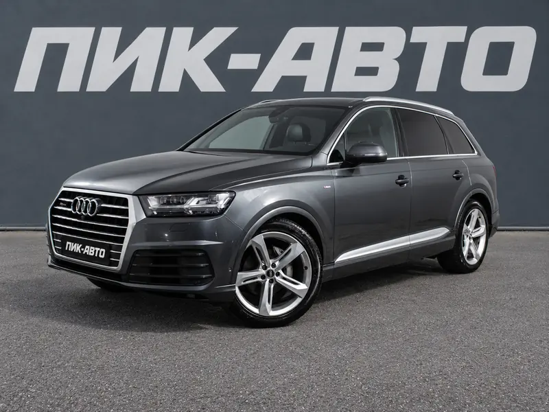 Audi Q7 2017 — с пробегом, внедорожник, серый, фото 1