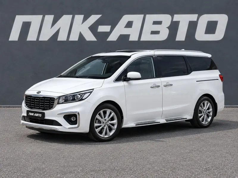 Kia Carnival 2019 — с пробегом, минивэн, белый, фото 1
