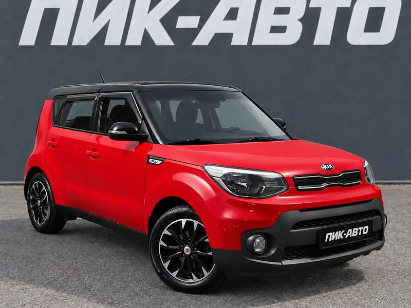 Kia Soul 2019 — с пробегом, хэтчбек, красный, фото 1