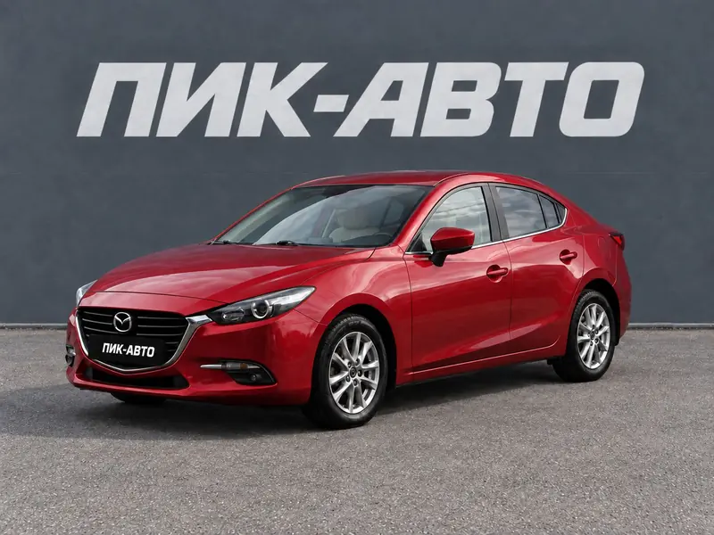 Mazda 3 2018 — с пробегом, седан, красный, фото 1