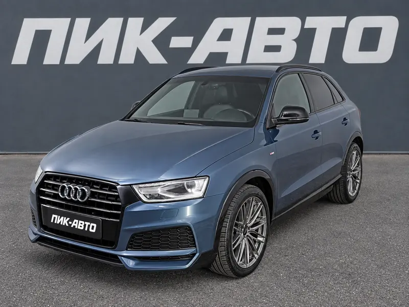 Audi Q3 2017 — с пробегом, внедорожник, синий, фото 1