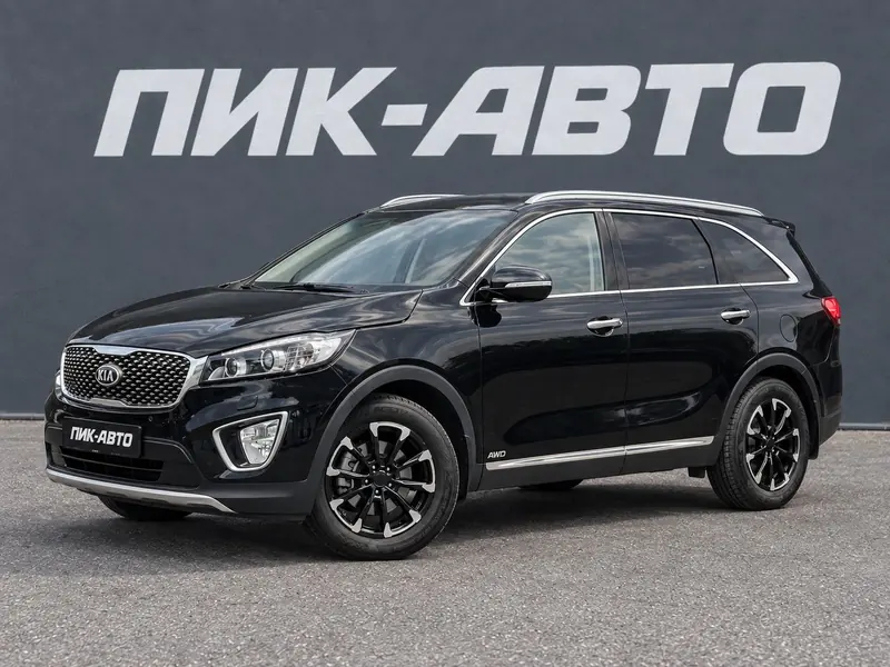 Kia Sorento 2017 — с пробегом, внедорожник, черный, фото 1