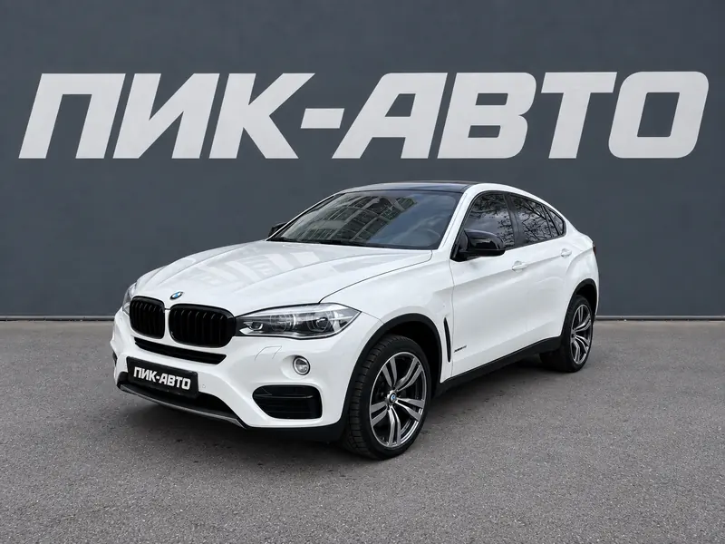 BMW X6 2015 — с пробегом, внедорожник, белый, фото 1