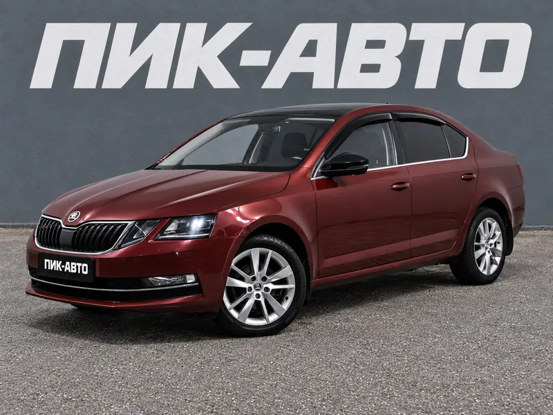 Skoda Octavia 2021 — с пробегом, лифтбек, красный, фото 1