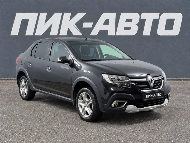 Renault Logan 2021 — с пробегом, седан, черный, фото 1
