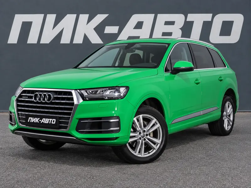 Audi Q7 2017 — с пробегом, внедорожник, зеленый, фото 1