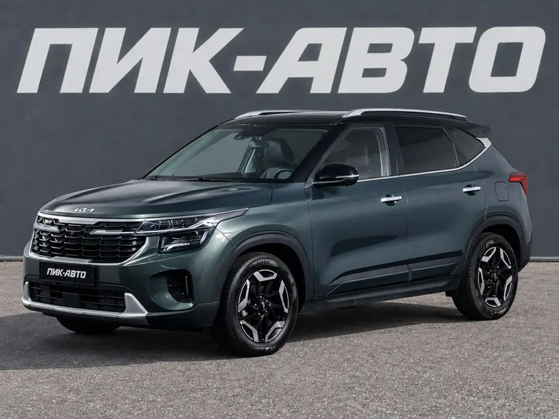 Kia Seltos 2024 — с пробегом, внедорожник, зеленый, фото 1