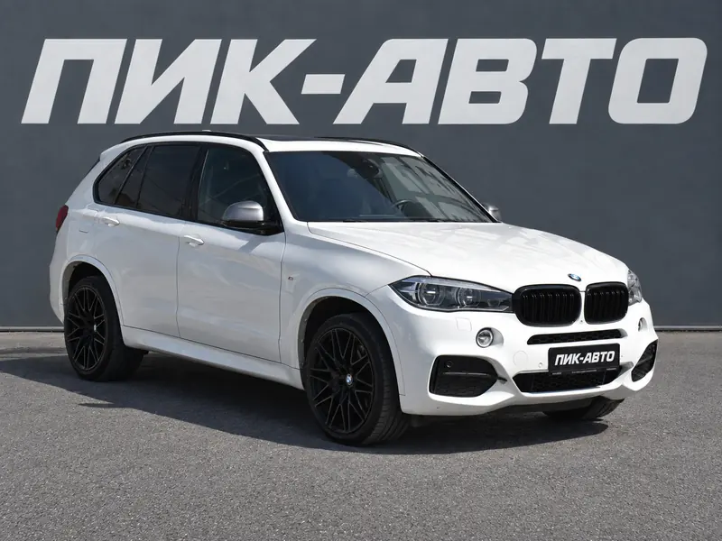 BMW X5 2014 — с пробегом, внедорожник, белый, фото 1